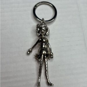 BRIGHTON Rare Silver Movable Poodle Keychain